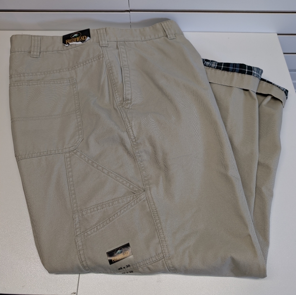 RedHead Brand Co. Flannel-Lined Carpenter Pants Size 48x30 NWT